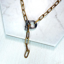 Load image into Gallery viewer, Gold &amp; Silver Screw Fastening Necklace