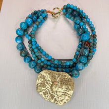 Load image into Gallery viewer, Turquoise Statement Beaded Necklace