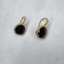 Load image into Gallery viewer, Black and Gold Drop Earrings