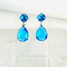 Load image into Gallery viewer, Vibrant Blue Drop Earrings