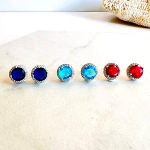 Coloured Diamanté Studs