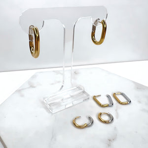 Two-tone Hoop Earrings