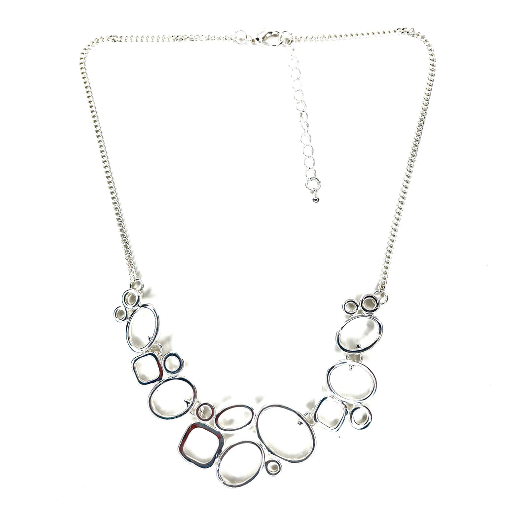 Abstract Silver Necklace