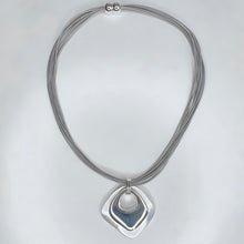 Load image into Gallery viewer, Silver Abstract Magnetic Necklace