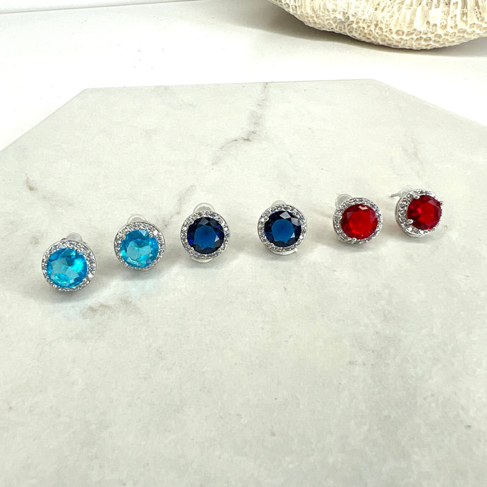 Coloured Diamanté Studs