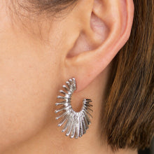 Load image into Gallery viewer, Fan Earrings in Gold or Silver