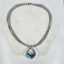 Load image into Gallery viewer, Silver Abstract Magnetic Necklace