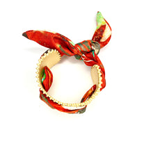 Load image into Gallery viewer, Matte Gold Cuff with Scarf