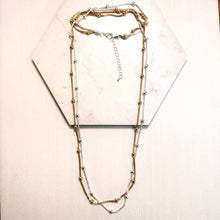 Load image into Gallery viewer, Double Strand Gold &amp; Silver Versatile Necklace