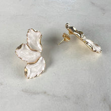Load image into Gallery viewer, New Delicate Petal Earrings in Black or White