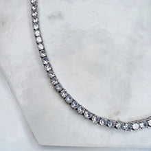 Load image into Gallery viewer, Classic Silver Tennis Necklace