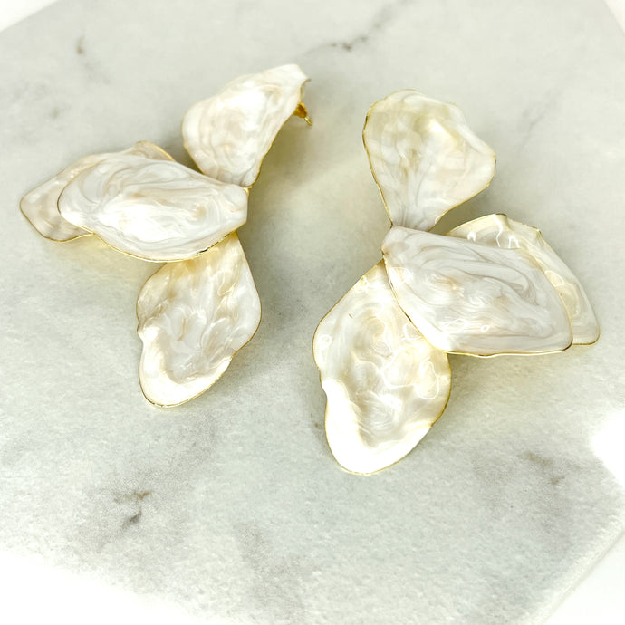 Pearlescent Petal Earrings