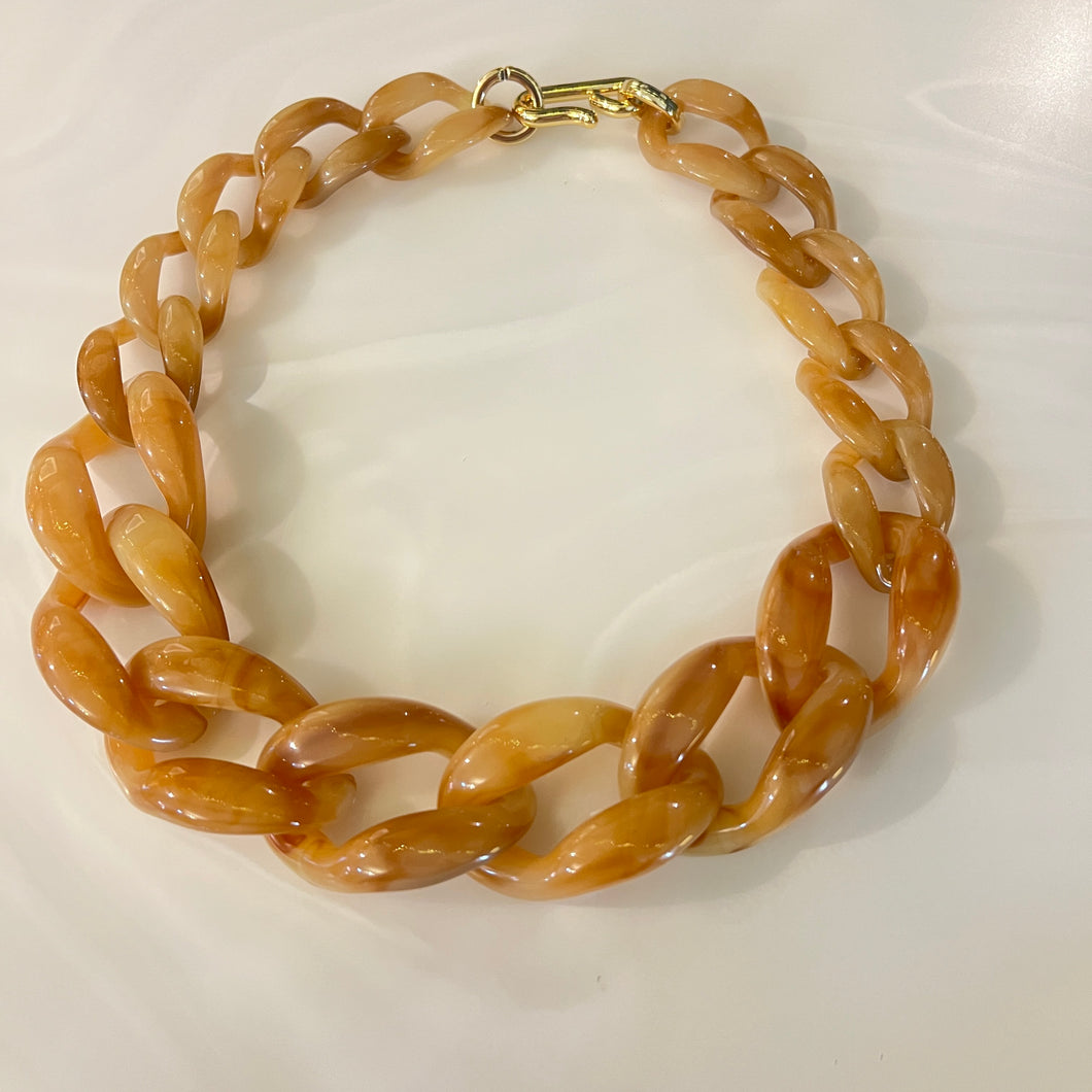 Caramel Acrylic Necklace