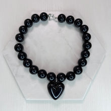 Load image into Gallery viewer, Black Heart Necklace