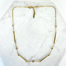 Load image into Gallery viewer, Gold &amp; Diamanté Link Necklace