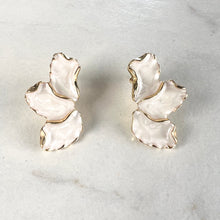 Load image into Gallery viewer, New Delicate Petal Earrings in Black or White