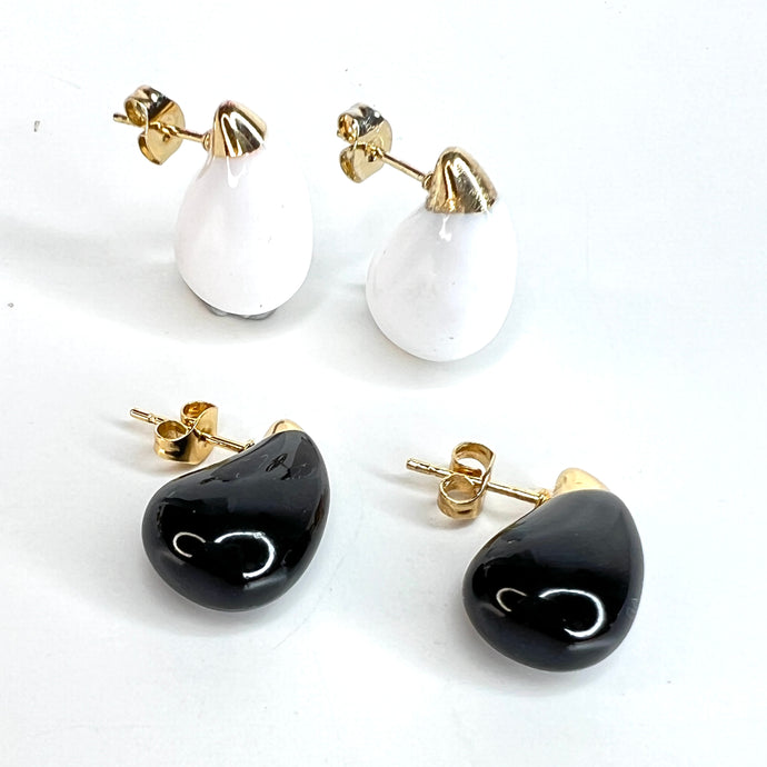 Enamel Raindrop Studs