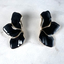 Load image into Gallery viewer, New Delicate Petal Earrings in Black or White