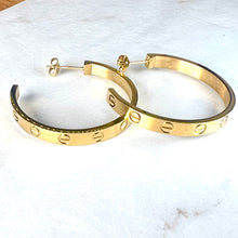 Load image into Gallery viewer, Large Rivet Hoop Earrings