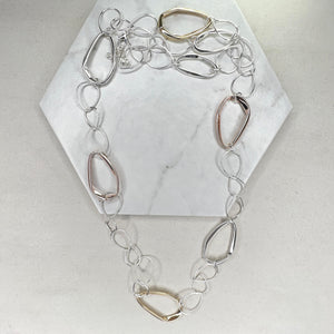 Gold & Silver Irregular Link Necklace