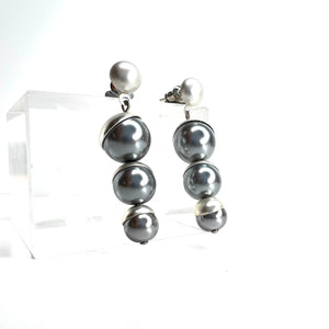 Triple Pearl Drop Earrings