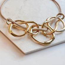 Load image into Gallery viewer, Gold Squiggle Necklace with Magnetic Fastening