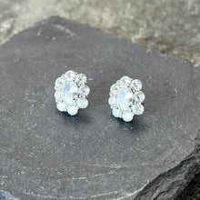 Load image into Gallery viewer, Oval Studs with Larger Diamanté Surround
