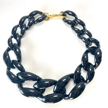 Load image into Gallery viewer, Chunky Black Acrylic Necklace