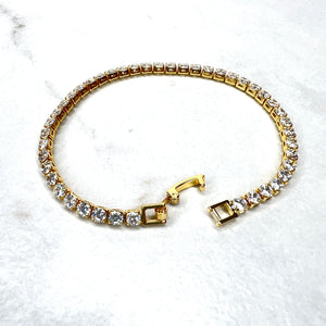 Lighter Weight Gold Tennis Bracelets