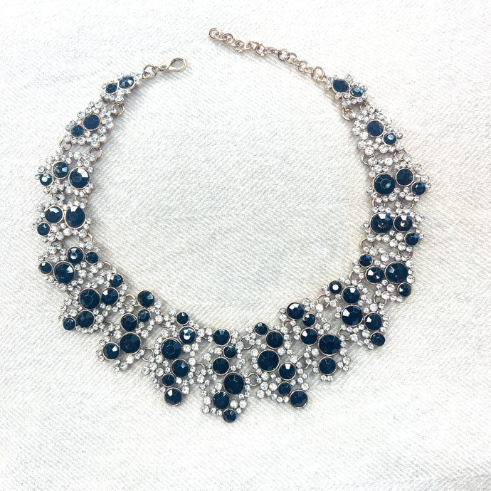 Ornate Black & Diamanté Collar