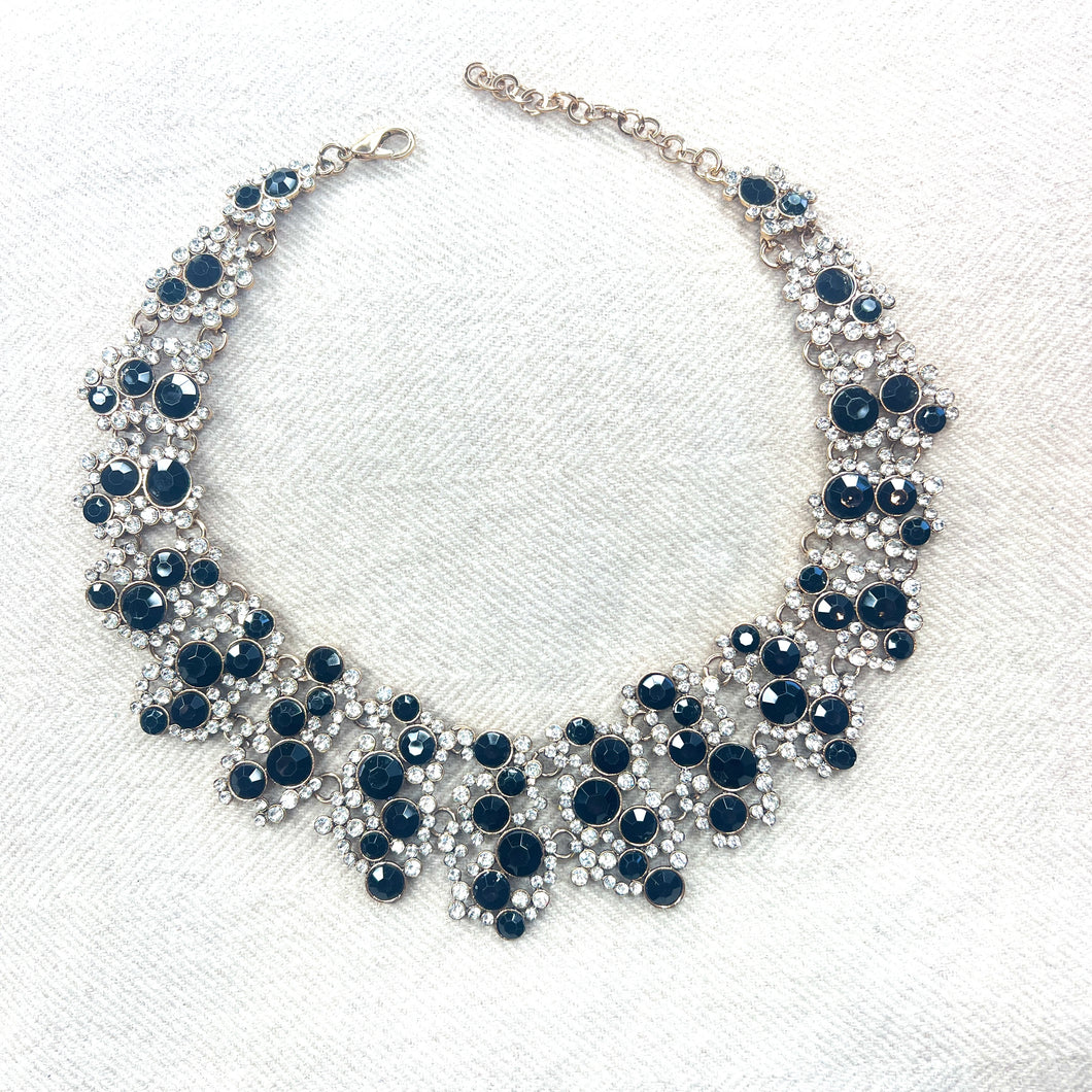Ornate Black & Diamanté Collar