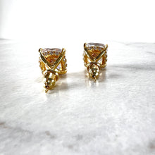 Load image into Gallery viewer, The Sonya Stud in Gold Silver &amp; Yellow Stone