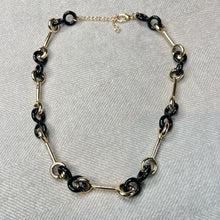 Load image into Gallery viewer, Black &amp; Gold Knot Necklace