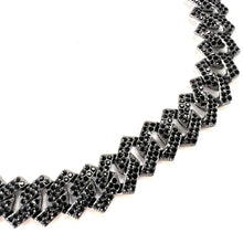 Load image into Gallery viewer, Black Diamanté Encrusted Necklace
