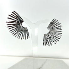 Load image into Gallery viewer, Silver Starburst Earrings