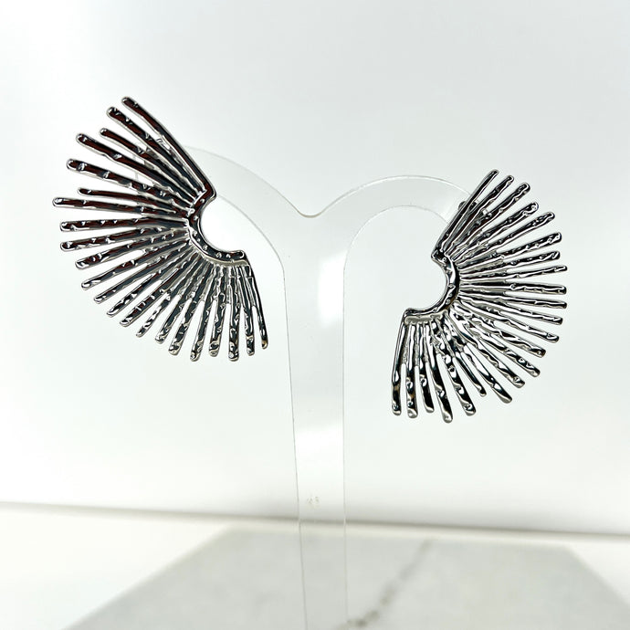 Silver Starburst Earrings