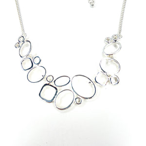 Abstract Silver Necklace