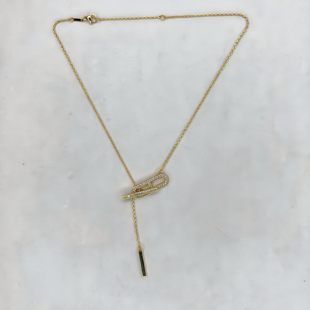 Gold Paperclip Necklace
