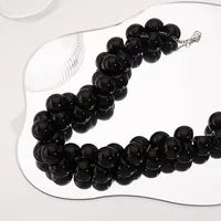 Load image into Gallery viewer, Lightweight Black Ball Necklace