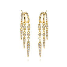 Load image into Gallery viewer, Gold Tassel Chain Earrings
