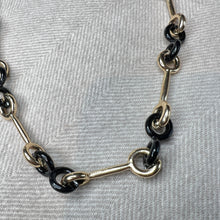 Load image into Gallery viewer, Black &amp; Gold Knot Necklace