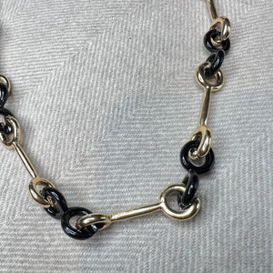 Black & Gold Knot Necklace