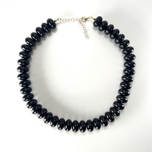 Load image into Gallery viewer, Oval Black Bead Necklace