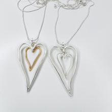 Load image into Gallery viewer, Long Double Heart Necklace