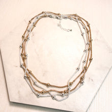 Load image into Gallery viewer, Double Strand Gold &amp; Silver Versatile Necklace