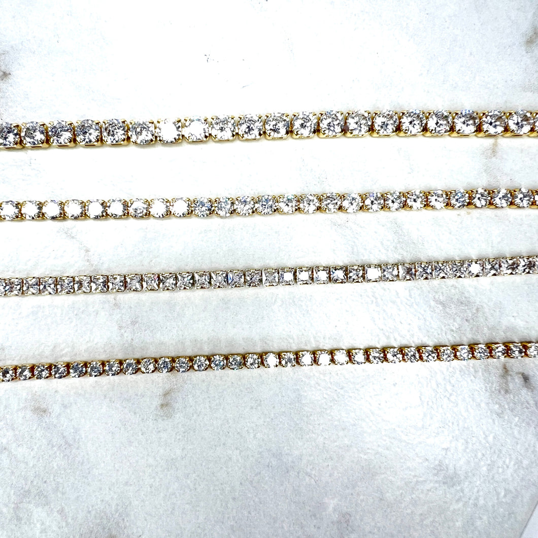 Lighter Weight Gold Tennis Bracelets