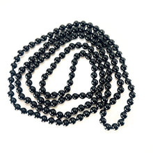 Load image into Gallery viewer, Extra Long Black Bead Necklace