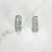 Load image into Gallery viewer, Diamanté Half Hoop Earrings
