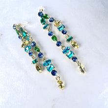 Load image into Gallery viewer, Versatile Green &amp; Blue Drop Earrings
