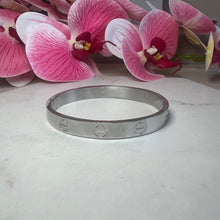 Load image into Gallery viewer, New Sizes - Silver Rivet Bangle